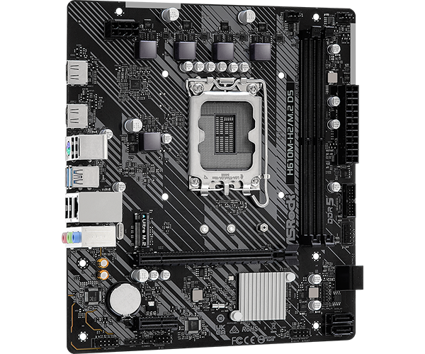 ASRock H610M-H2/M.2 D5 Micro-ATX Motherboard – Intel H610, LGA1700